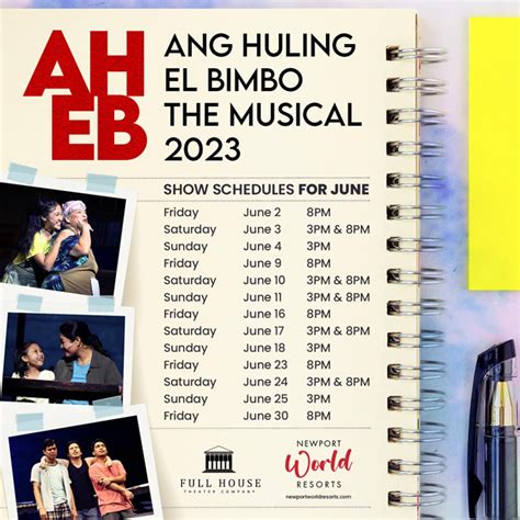 Ang Huling El Bimbo Musical Schedule for June 2023 .